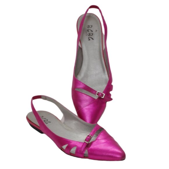*3 For $25* BCBG Metallic Pink Slingback Flats